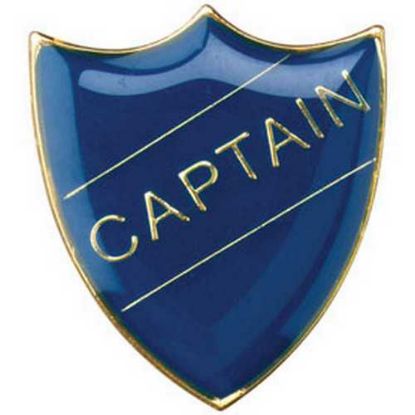 Picture of School Shield Badge (Captain) Blue