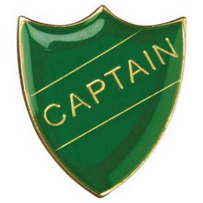 Picture of School Shield Badge (Captain) Green
