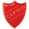 Picture of School Shield Badge (Captain) Red - 1.25in