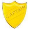 Picture of School Shield Badge (Captain) Yellow - 1.25in