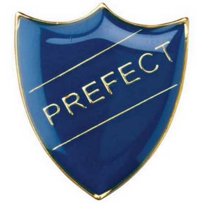 Picture of School Shield Badge (Prefect) Blue - 1.25in