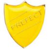 Picture of School Shield Badge (Prefect) Yellow - 1.25in