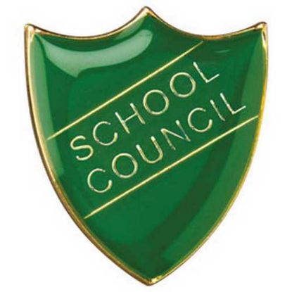 Picture of School Shield Badge (School Council) Green - 1.25in