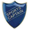 Picture of School Shield Badge (Sports Captain) Blue -    1.25in