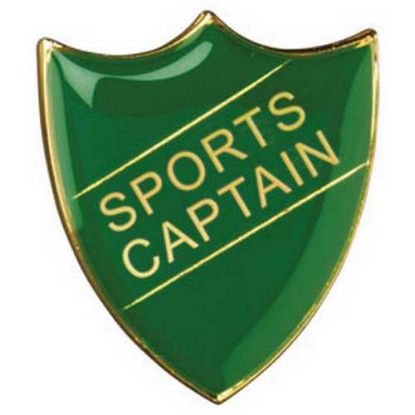 Picture of School Shield Badge (Sports Captain) Green
