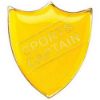 Picture of School Shield Badge (Sports Captain) Yellow - 1.25in