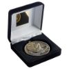 Picture of Black Velvet Box And 60mm Medal Martial Arts Trophy Antique Gold - 4in
