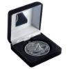 Picture of Black Velvet Box And 60mm Medal Martial Arts Trophy Antique Silver - 4in
