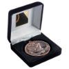Picture of Black Velvet Box And 60mm Medal Martial Arts Trophy Bronze - 4in