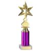 Picture of Gold|purple Dance|gym Star Figure Assembled On Marble - (1" Cen|3" Tube) 10in
