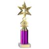 Picture of Gold|purple Dance|gym Star Figure Assembled On Marble - (1" Cen|3" Tube) 10in