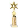 Picture of Gold Dance|gym Star Figure Assembled On Marble - (1" Cen|3" Tube) 10in