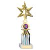 Picture of Gold|silver Dance|gym Star Figure Assembled On Marble - (1" Cen|2" Tube) 9in