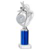 Picture of Silver|blue Dance|gym Figure Assembled On Marble - (2" Cen|3" Tube) 10in