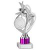 Picture of Silver|purple Dance|gym Figure Assembled On Marble - (2" Cen|1" Tube) 8in