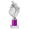 Picture of Silver|purple Dance|gym Figure Assembled On Marble - (2" Cen|2" Tube) 9in