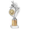 Picture of Silver|gold Dance|gym Figure Assembled On Marble - (2" Cen|2" Tube) 9in
