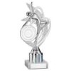 Picture of Silver Dance|gym Figure Assembled On Marble - (2" Cen|1" Tube) 8in