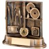 Picture of Brz|gold Resin Angling Tackle Box With Plate  (1in Centre) - 8in