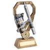Picture of Brz|pew|gold Angling Rod And Reel On Diamond With Plate (1in Centre) - 8in