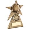 Picture of Brz|gold Ten Pin Star On Pyramid Base With Plate (1in Centre) - 5in