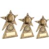 Picture of Brz|gold Ten Pin Star On Pyramid Base With Plate (1in Centre) - 5in