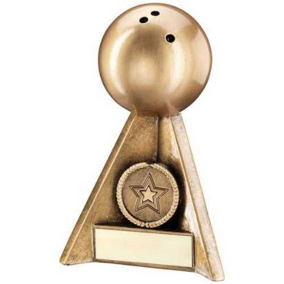 Picture of Brz~gold Ten Pin Pyramid With Plate (1in Centre)