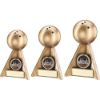 Picture of Brz|gold Ten Pin Pyramid With Plate (1in Centre) - 5in