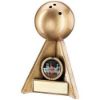 Picture of Brz|gold Ten Pin Pyramid With Plate (1in Centre) - 5in