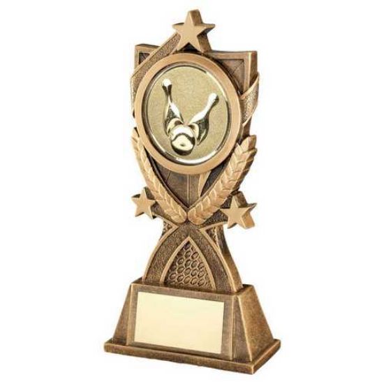 Trophy Distributors - Brz|gold 3 Star Wreath Series With Ten Pin Insert ...