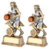Picture of Brz|pew|orange Female Basketball Figure With Star Back With Plate (1in Cen) - 6"