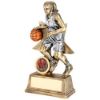 Picture of Brz|pew|orange Female Basketball Figure With Star Back With Plate (1in Cen) - 6"