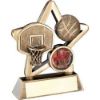 Picture of Brz|gold Basketball Mini Star With Plate (1in Centre) - 3.75in