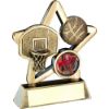 Picture of Brz|gold Basketball Mini Star With Plate (1in Centre) - 3.75in