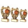 Picture of Brz|gold|orange Basketball 3 Star Wreath Award With Plate - 7.5in