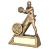 Picture of Brz|gold Female Netball Mini Figure With Plate (1in Centre) - 4.75in
