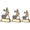 Picture of Brz|gold Female Netball Mini Figure With Plate (1in Centre) - 4.75in