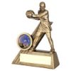Picture of Brz|gold Female Netball Mini Figure With Plate (1in Centre) - 4.75in