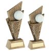 Picture of Brz|gold|white Netball And Net On Pointed Backdrop With Plate - 6in