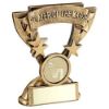 Picture of Brz|gold Player Of The Match Mini Cup With Netball Insert And Plate - 3.75in