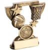 Picture of Brz|gold Netball Mini Cup With Plate (1in Centre) - 4.25in