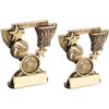 Picture of Brz|gold Netball Mini Cup With Plate (1in Centre) - 4.25in