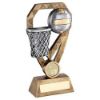 Picture of Brz|pew|gold Netball With Net On Diamond With Plate (1in Centre) - 6in