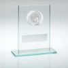 Picture of Jade|silver Glass With Netball Insert And Plate - 4.5in