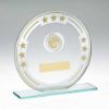 Picture of Jade|silver|gold Round Glass With Netball Insert And Plate - 5.5in