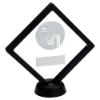 Picture of Black|clear Plastic Box With Netball Insert Trophy Silver - 6in