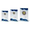 Picture of Jade|blue|silv Glass Rectangle With Silver Trim Trophy (1in Centre) - 6.5in