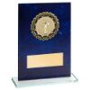 Picture of Jade Glass With Blue Marble Backing And Gold|blk Trim (2in Cen) - 7.25in
