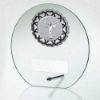 Picture of Jade Glass Round Plaque With Silv|blk Trim Trophy - (2in Centre) 6.5in
