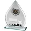 Picture of Jade|blk|silv Glass Teardrop Plaque With Silv|blk Trim Trophy (1in Cen) - 6.5in